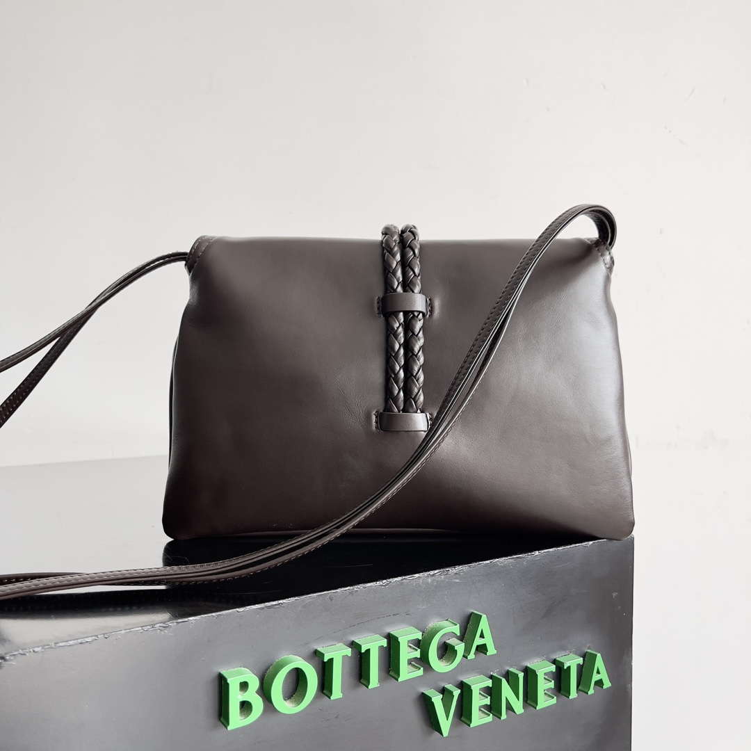 Bottega Veneta BV 806030V4SJ12190 Small Liberta Bag Dark Brown