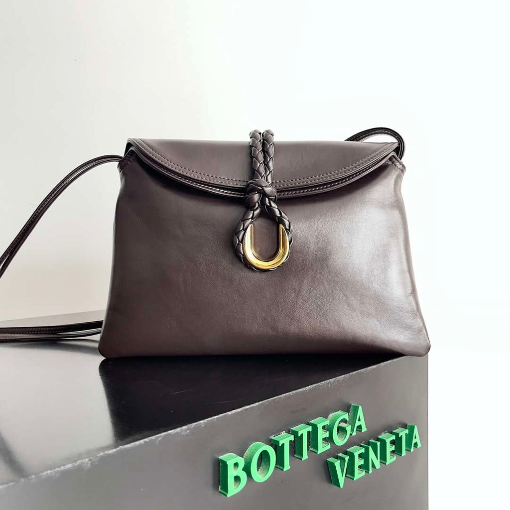 Bottega Veneta BV 806034V4SJ12250 Medium Liberta Bag Dark Brown