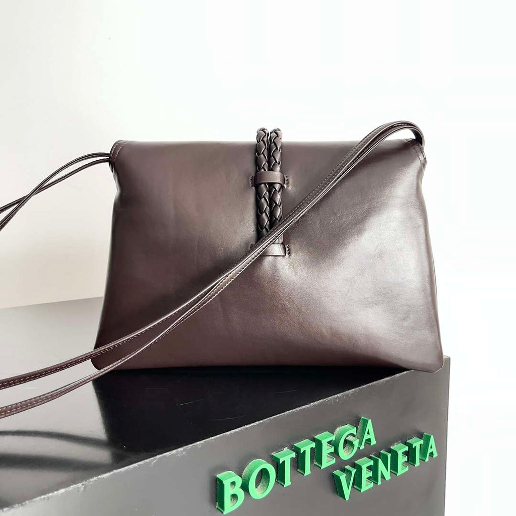 Bottega Veneta BV 806034V4SJ12250 Medium Liberta Bag Dark Brown