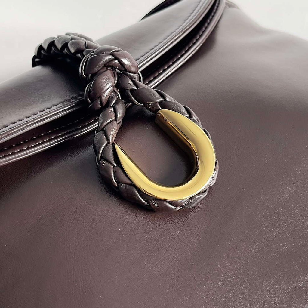 Bottega Veneta BV 806034V4SJ12250 Medium Liberta Bag Dark Brown