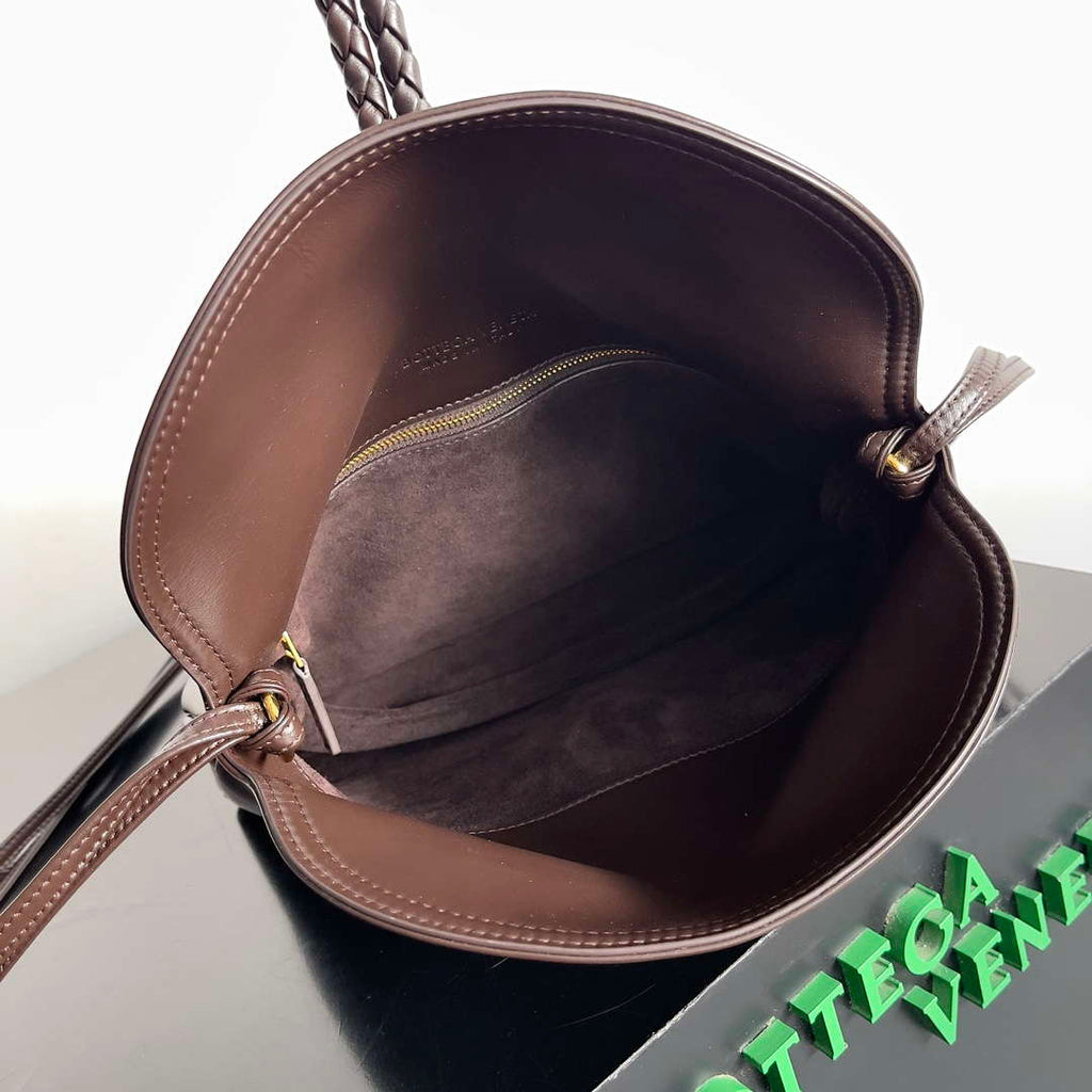 Bottega Veneta BV 806034V4SJ12250 Medium Liberta Bag Dark Brown