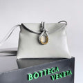 Bottega Veneta BV 806034V4SJ12250 Medium Liberta Bag Gray White