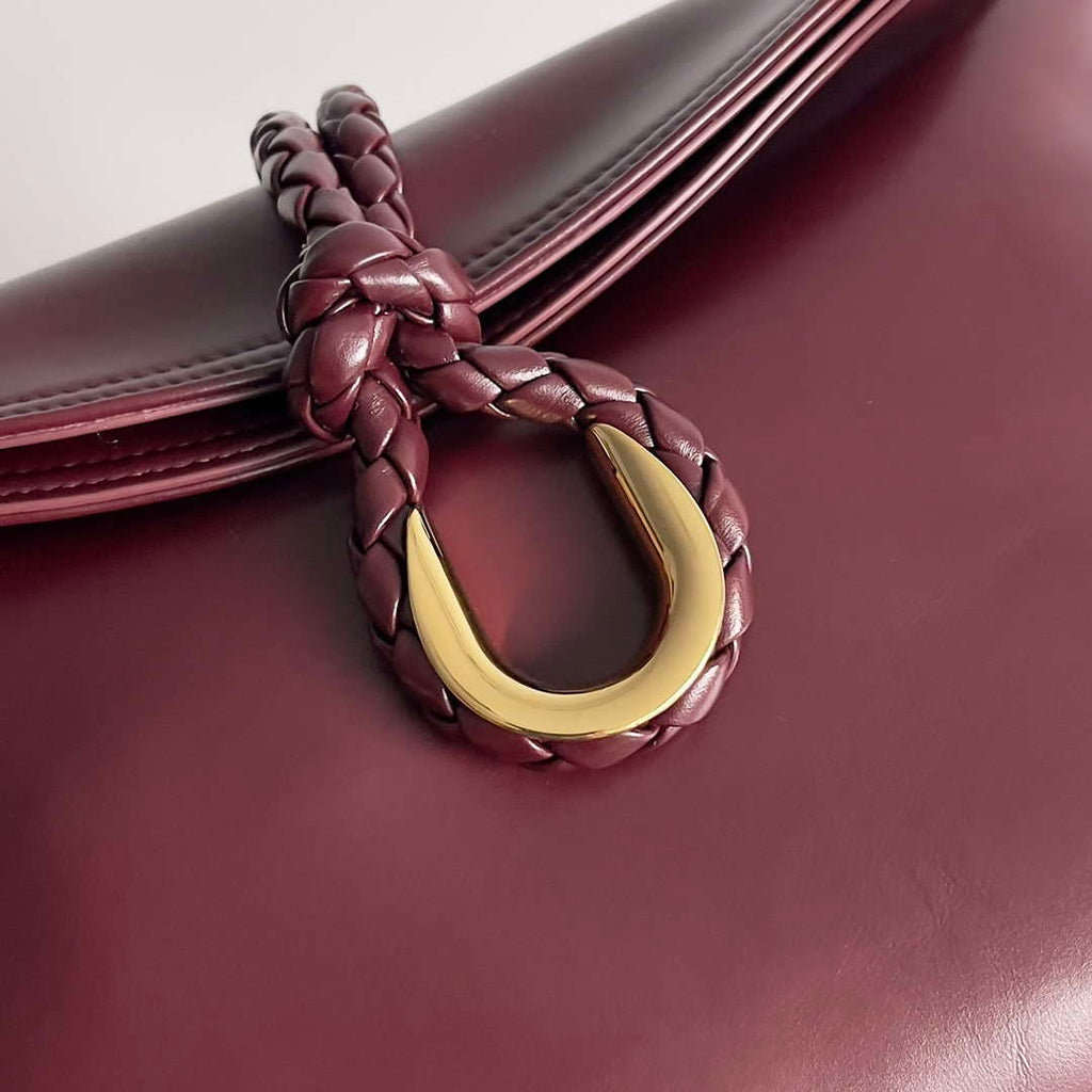 Bottega Veneta BV 806034V4SJ12250 Medium Liberta Bag Wine Red