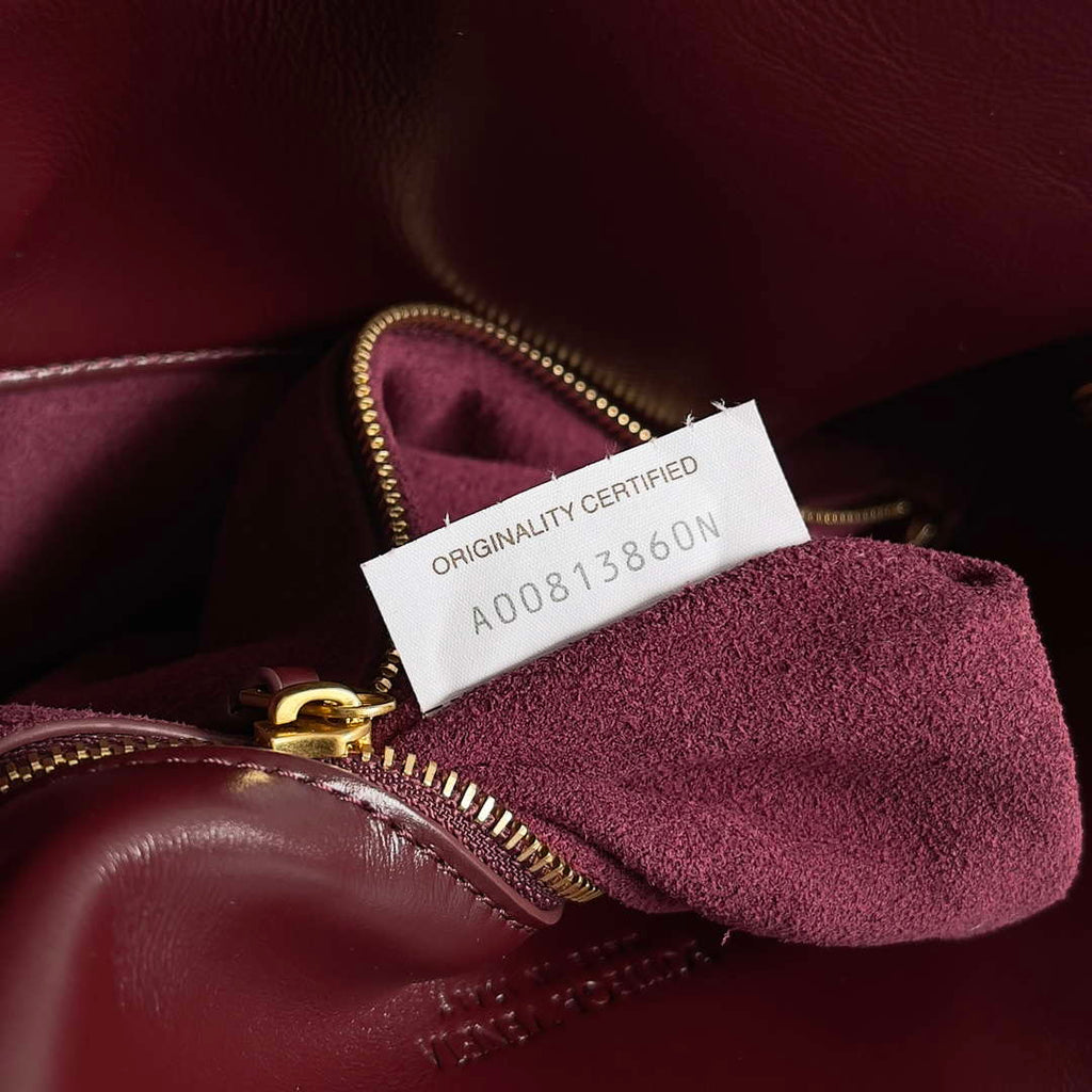 Bottega Veneta BV 806034V4SJ12250 Medium Liberta Bag Wine Red