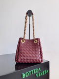 Bottega Veneta BV 817175V4SC59104 Small Parachute Chain Wine Red