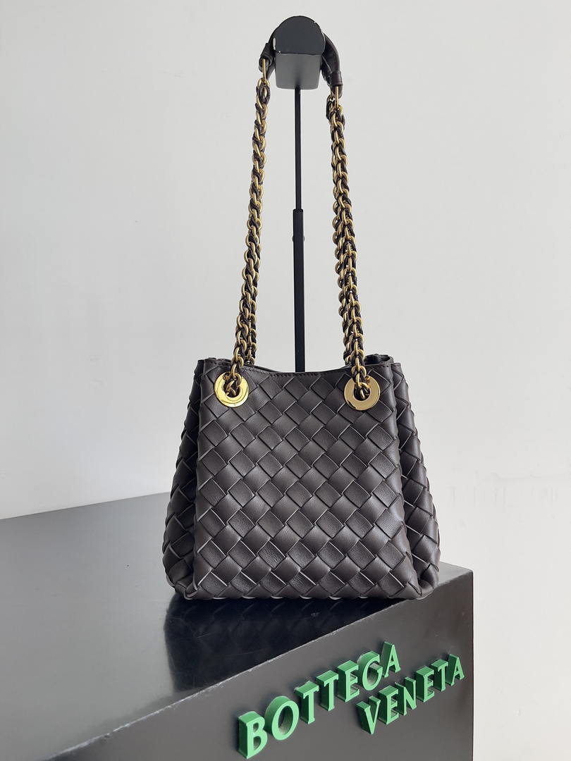 Bottega Veneta BV 817175V4SC59104 Small Parachute Chain Dark Brown