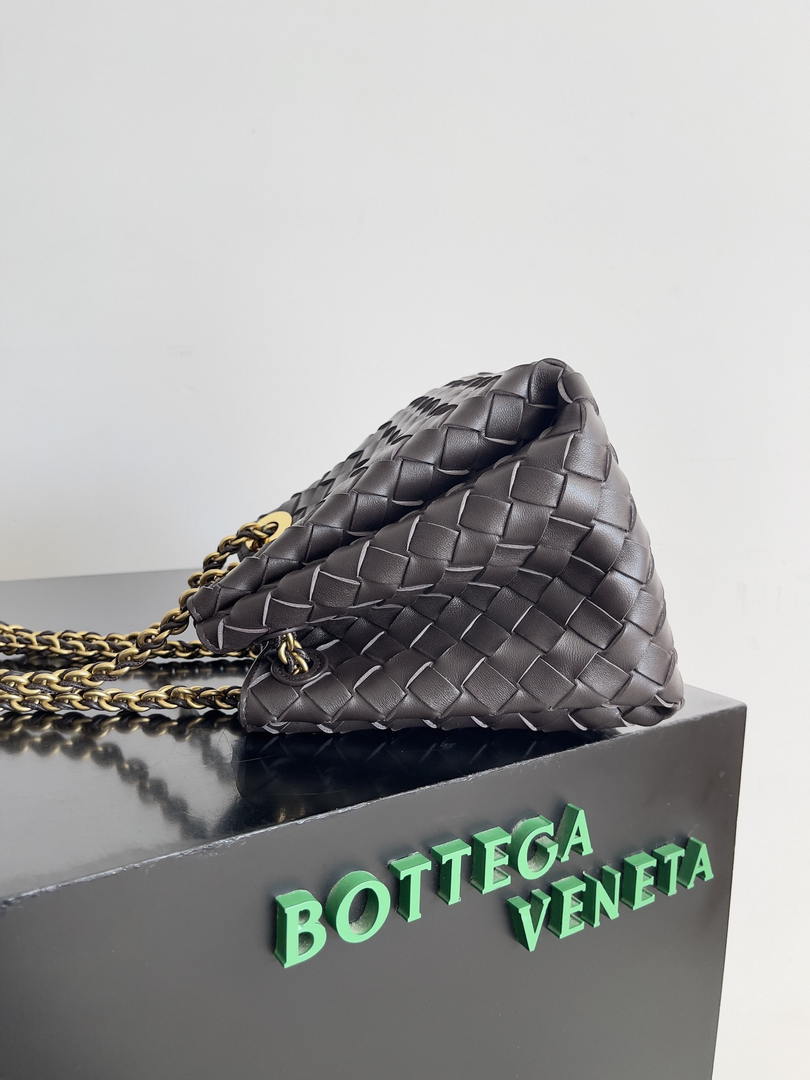 Bottega Veneta BV 817175V4SC59104 Small Parachute Chain Dark Brown