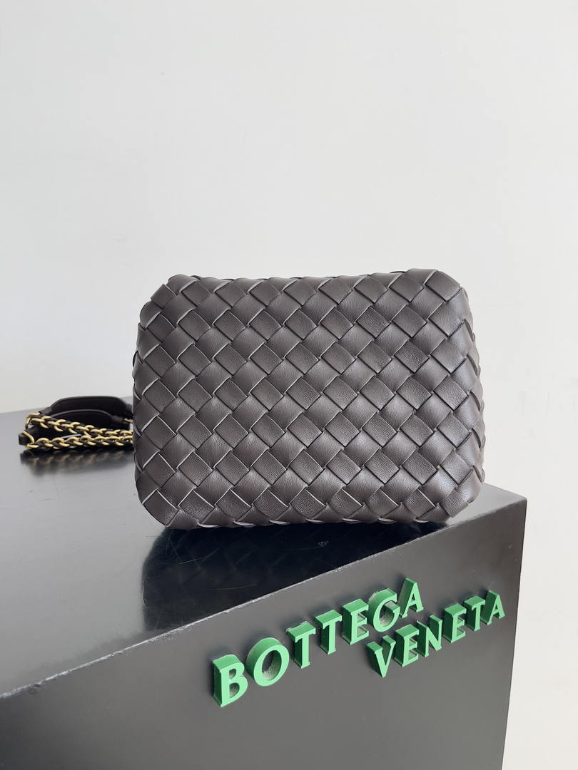 Bottega Veneta BV 817175V4SC59104 Small Parachute Chain Dark Brown