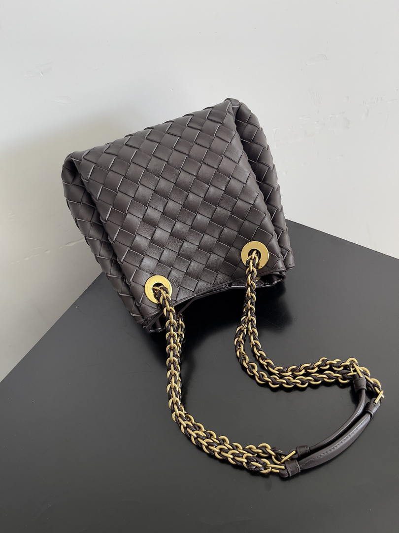 Bottega Veneta BV 817175V4SC59104 Small Parachute Chain Dark Brown