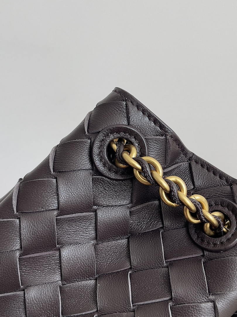Bottega Veneta BV 817175V4SC59104 Small Parachute Chain Dark Brown