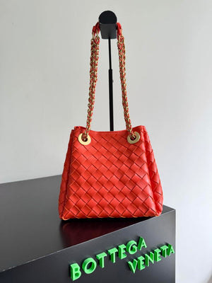 Bottega Veneta BV 817175V4SC59104 Small Parachute Chain Orange Red - Default Title - View 1