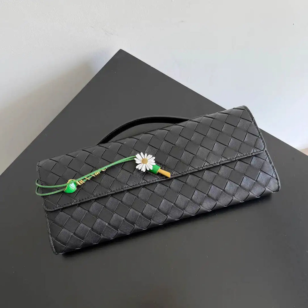 Bottega Veneta BV 836810 Andiamo Clutch  Black