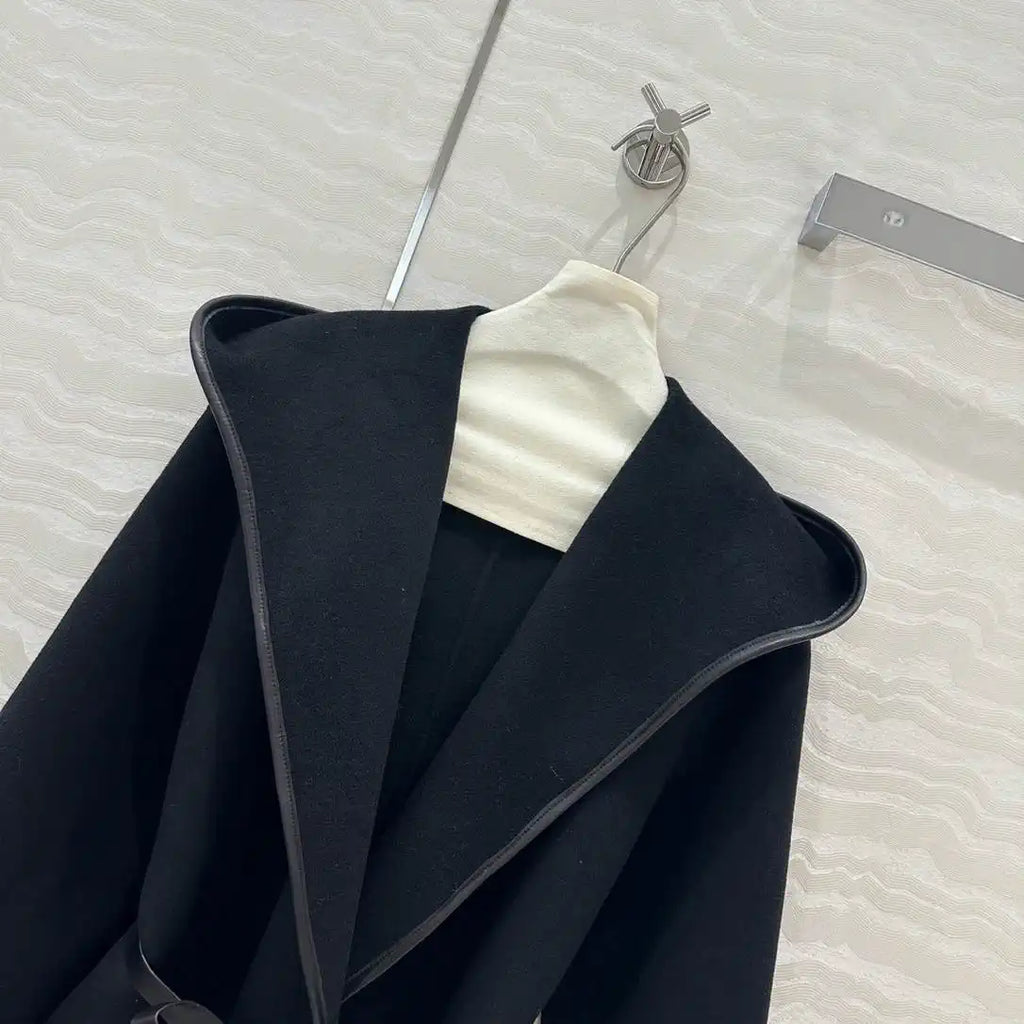 Bottega Veneta Women Hooded handmade cashmere coat  B97668