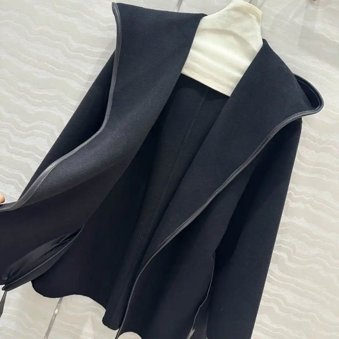 Bottega Veneta Women Hooded handmade cashmere coat  B97668