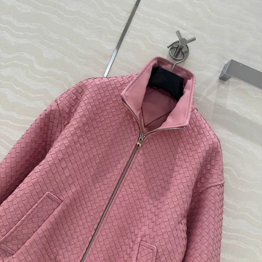 Bottega Veneta Women Intrecciato Suede Blouson Clothing Jacket B97663