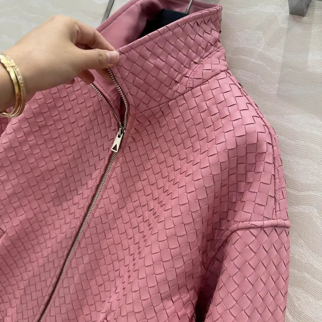 Bottega Veneta Women Intrecciato Suede Blouson Clothing Jacket B97663