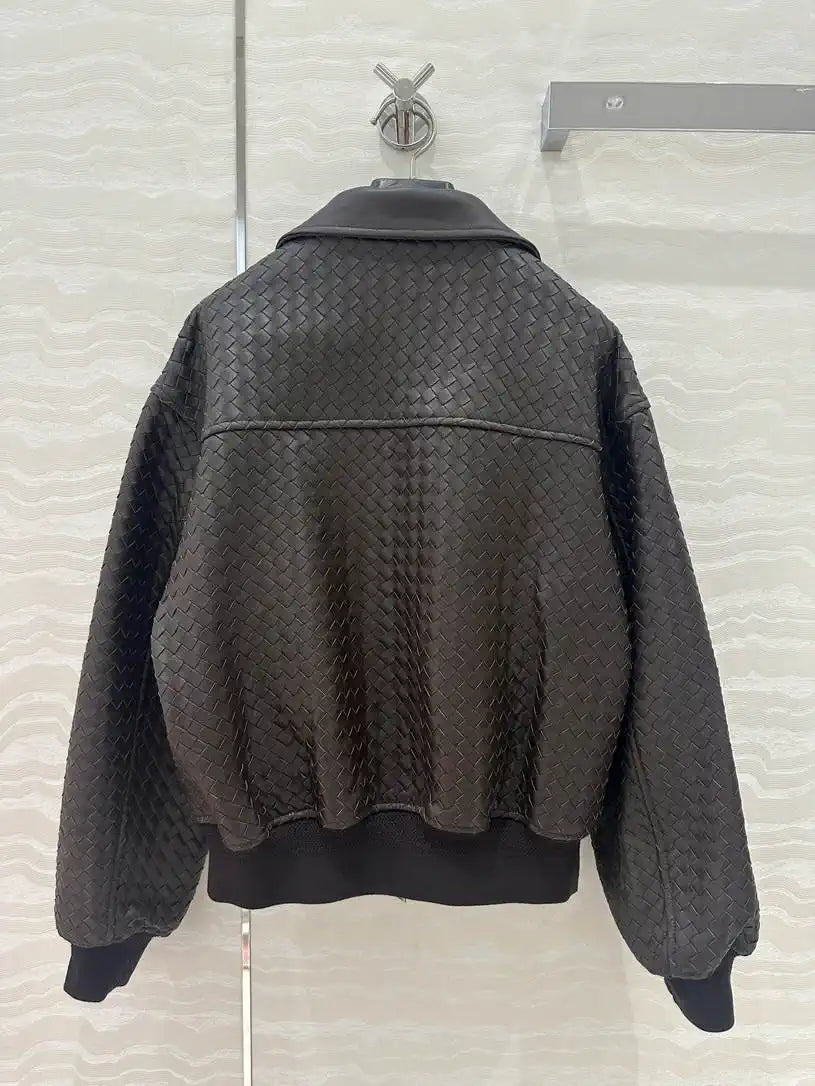 Bottega Veneta Women Intrecciato Suede Blouson Clothing Jacket B97664