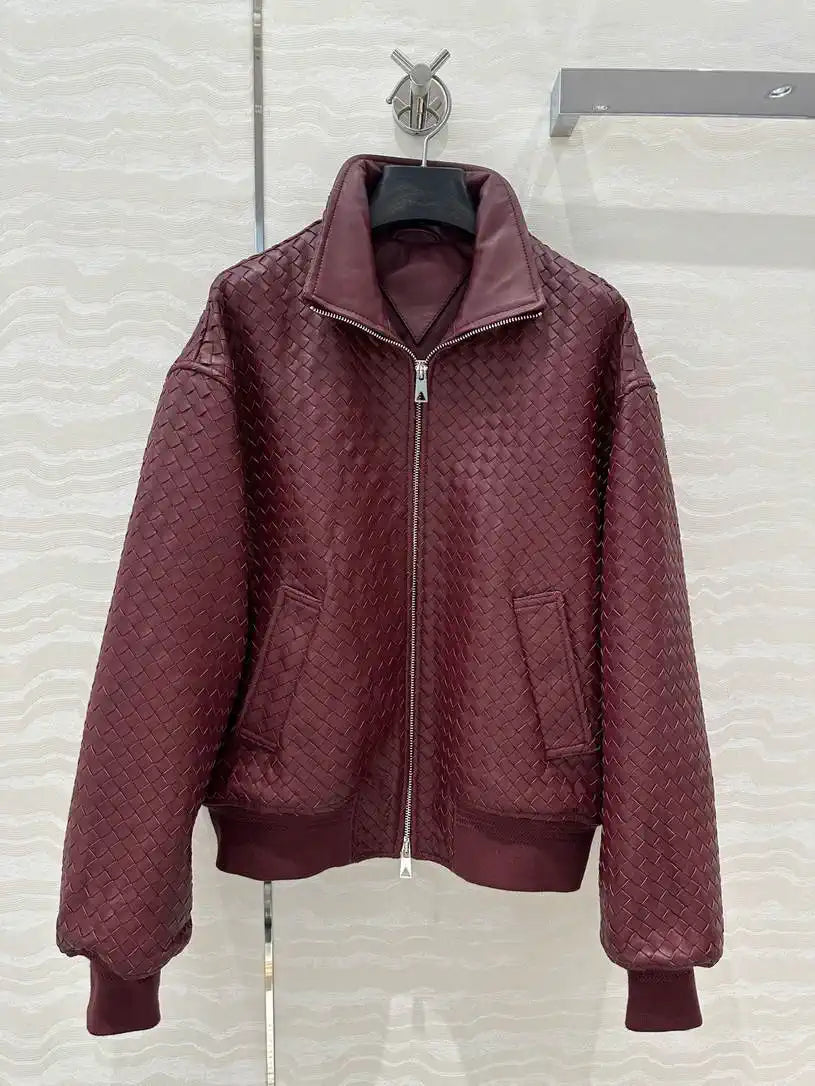 Bottega Veneta Women Intrecciato Suede Blouson Clothing Jacket B97665