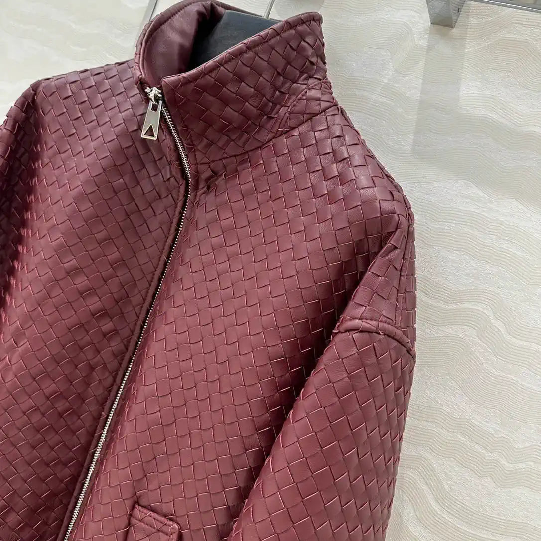 Bottega Veneta Women Intrecciato Suede Blouson Clothing Jacket B97665