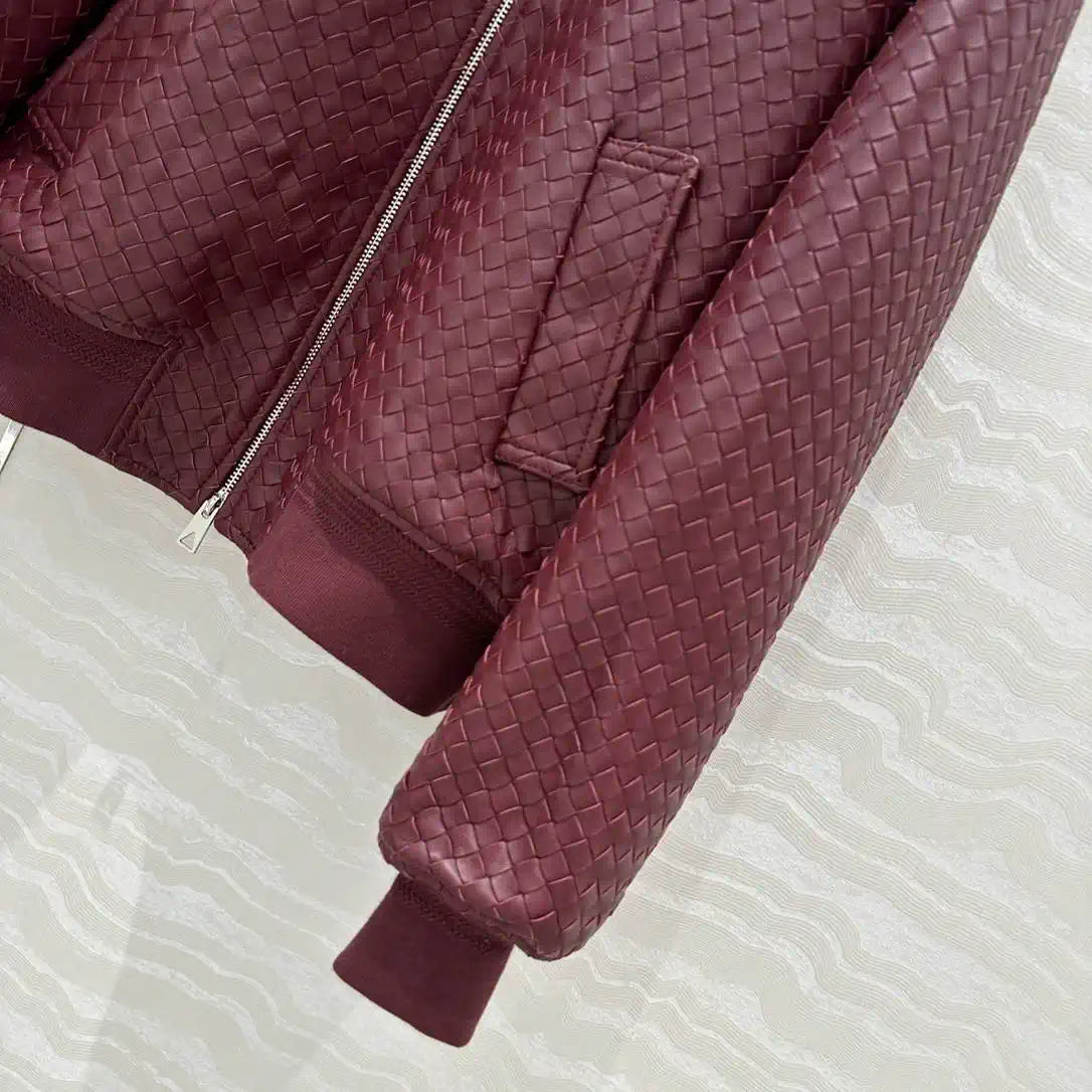 Bottega Veneta Women Intrecciato Suede Blouson Clothing Jacket B97665
