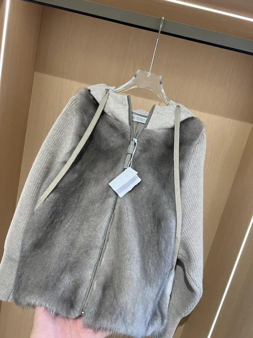Brunello 100% Imported Danish Cashmere Velvet Mink Coat  BC9005