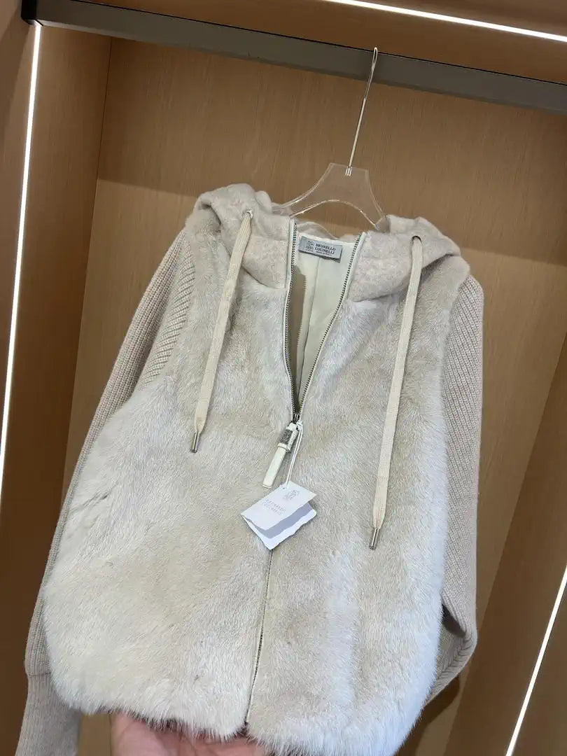 Brunello 100% Imported Danish Cashmere Velvet Mink Coat  BC9006
