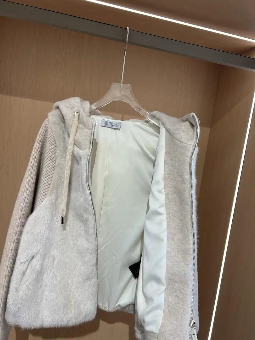 Brunello 100% Imported Danish Cashmere Velvet Mink Coat  BC9006