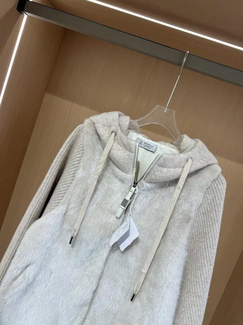 Brunello 100% Imported Danish Cashmere Velvet Mink Coat  BC9006