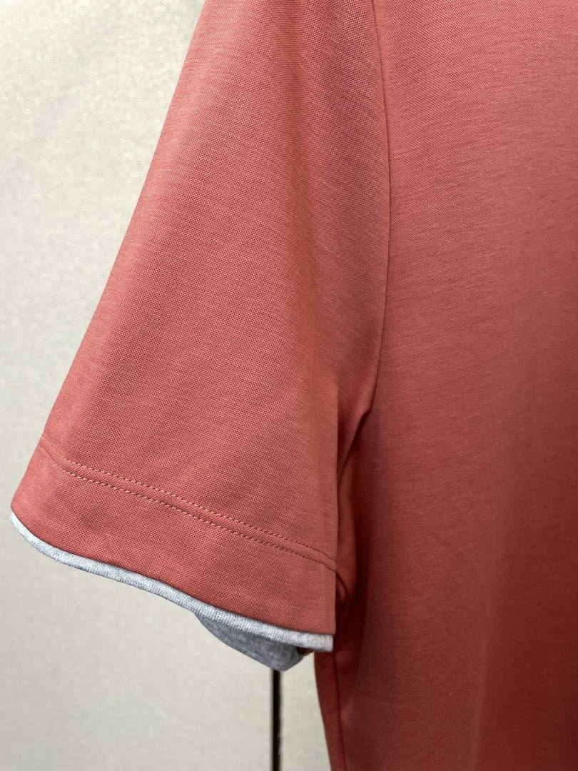 Brunello Cucinelli 262M0B137427 Cotton jersey crew neck T-shirt with faux-layering Bc1014 - Dark Blue / 48--M - View 9