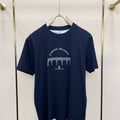 Brunello Cucinelli 262M0B137427 Cotton jersey crew neck T-shirt with faux-layering Bc1015 - Dark Blue / 48--M - View 1
