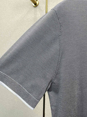 Brunello Cucinelli 262M0B137427 Cotton jersey crew neck T-shirt with faux-layering Bc1012 - Blue Gray / 48--M - View 8