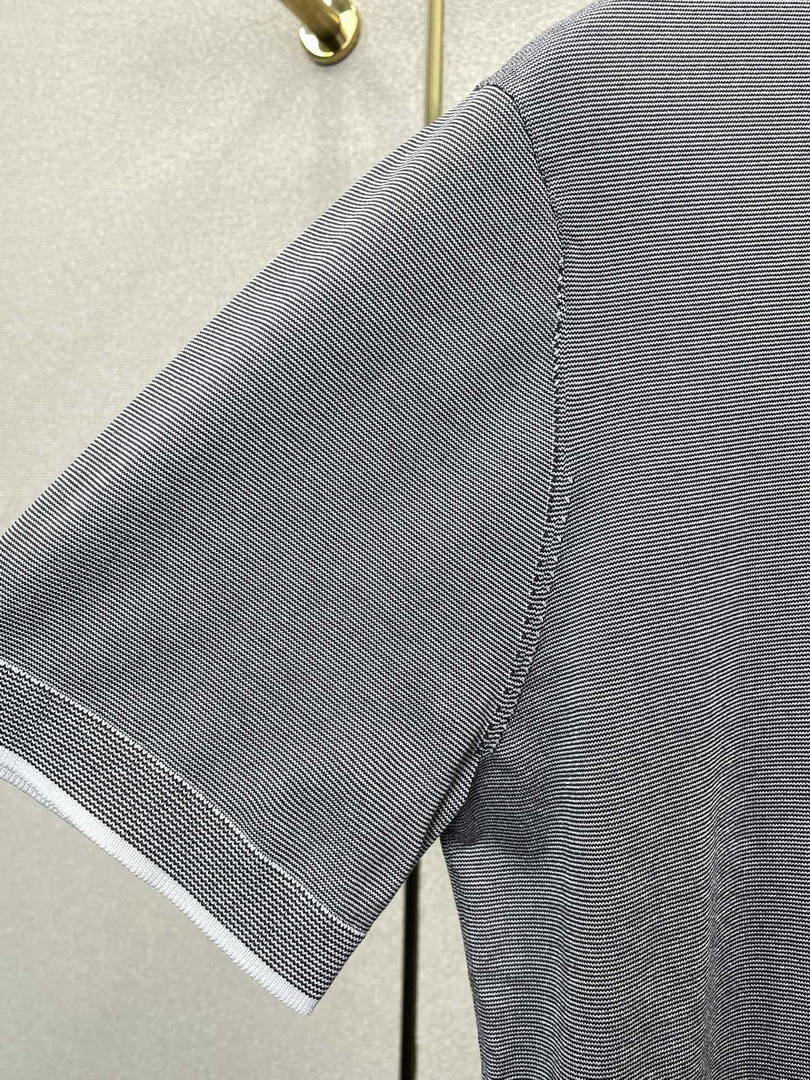 Brunello Cucinelli 262M0B137427 Cotton jersey crew neck T-shirt with faux-layering Bc1012 - Blue Gray / 48--M - View 8