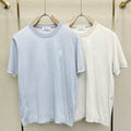 Brunello Cucinelli 262M0B137427 Cotton jersey crew neck T-shirt with faux-layering Bc1013 - Ligth Blue / 48--M - View 1