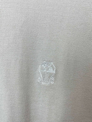 Brunello Cucinelli 262M0B137427 Cotton jersey crew neck T-shirt with faux-layering Bc1013 - Ligth Blue / 48--M - View 7