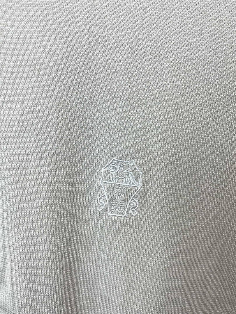 Brunello Cucinelli 262M0B137427 Cotton jersey crew neck T-shirt with faux-layering Bc1013 - Ligth Blue / 48--M - View 7