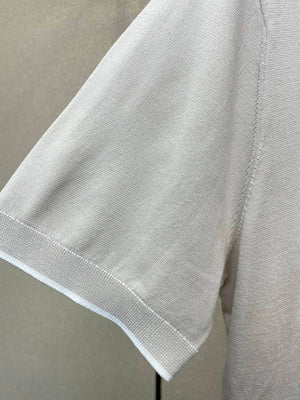 Brunello Cucinelli 262M0B137427 Cotton jersey crew neck T-shirt with faux-layering Bc1013 - Ligth Blue / 48--M - View 8