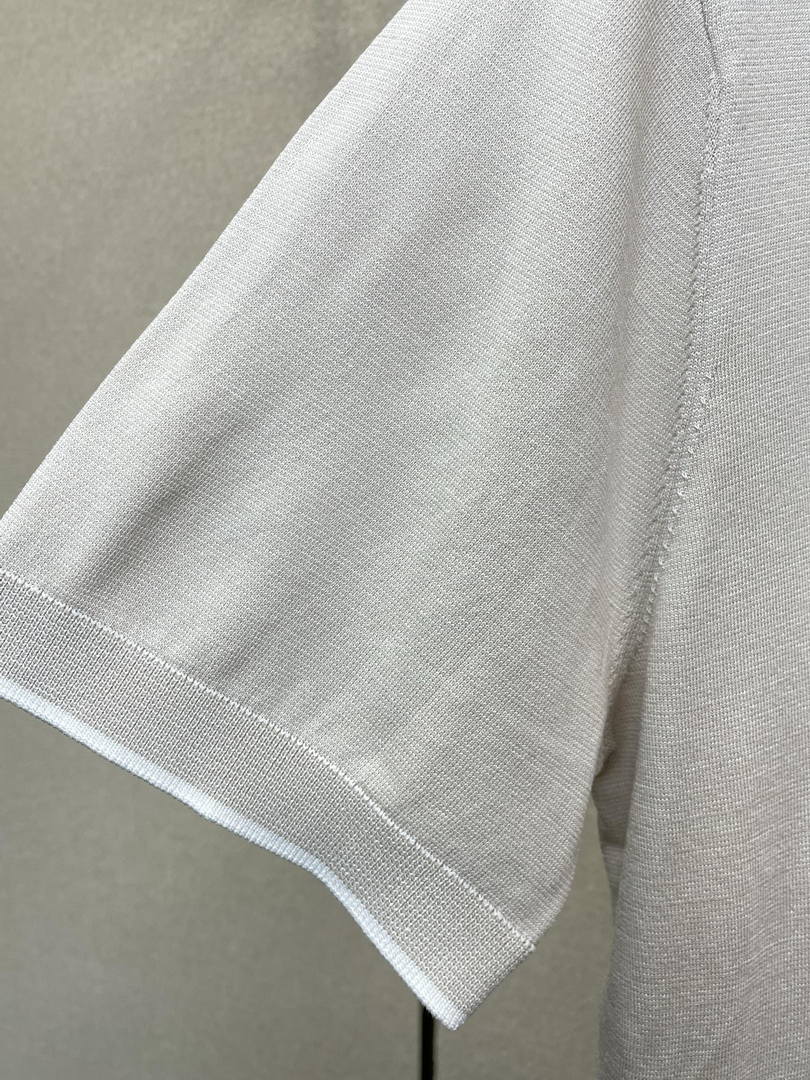 Brunello Cucinelli 262M0B137427 Cotton jersey crew neck T-shirt with faux-layering Bc1013 - Ligth Blue / 48--M - View 8