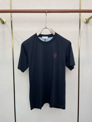 Brunello Cucinelli 262M0B137427 Cotton jersey crew neck T-shirt with faux-layering Bc1016 - Dark Blue / 48--M - View 2