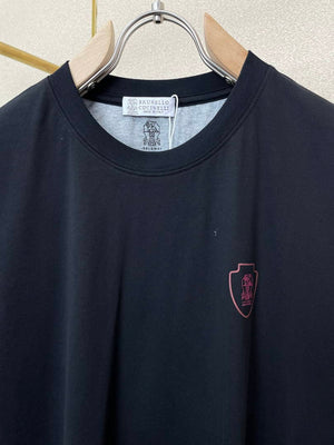 Brunello Cucinelli 262M0B137427 Cotton jersey crew neck T-shirt with faux-layering Bc1016 - Dark Blue / 48--M - View 5