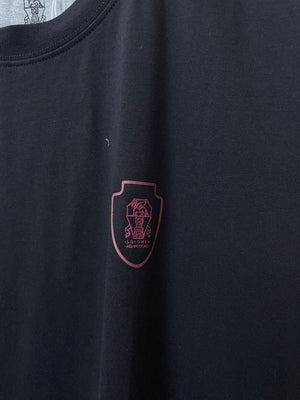 Brunello Cucinelli 262M0B137427 Cotton jersey crew neck T-shirt with faux-layering Bc1016 - Dark Blue / 48--M - View 7