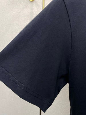 Brunello Cucinelli 262M0B137427 Cotton jersey crew neck T-shirt with faux-layering Bc1016 - Dark Blue / 48--M - View 8