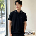 Brunello Cucinelli 262M29806505P Cotton textured Argyle lightweight knit polo shirt bc1003 - White / 48--M - View 1