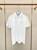 Brunello Cucinelli 262M29806505P Cotton textured Argyle lightweight knit polo shirt bc1003