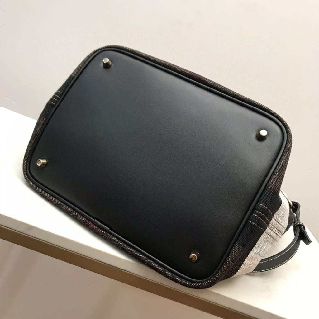 Burberry 39457261 Ashby Black Canvas Hobo Bag
