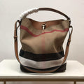 Burberry 39457261 Ashby Brown Canvas Hobo Bag - Default Title - View 1