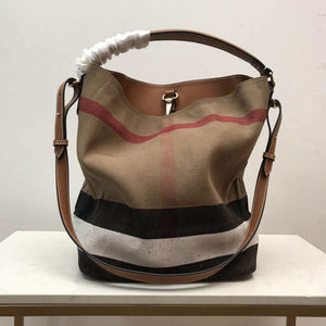 Burberry 39457261 Ashby Brown Canvas Hobo Bag - Default Title - View 1