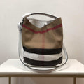 Burberry 39457261 Ashby White Canvas Hobo Bag - Default Title - View 1