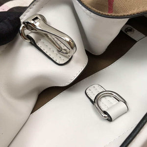 Burberry 39457261 Ashby White Canvas Hobo Bag - Default Title - View 7