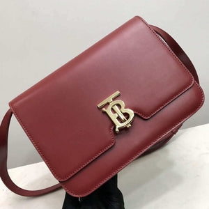 Burberry 80103371 Medium Leather TB Bag Wine Red - Default Title - View 3