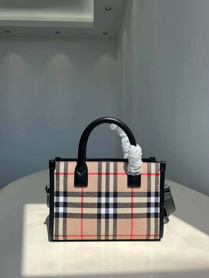 Burberry 8041655 Women's Natural Mini Vintage Check Tote